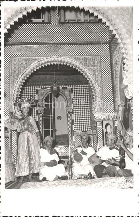 Musikanten Tamburin Mandoline Geige Typen Marokko