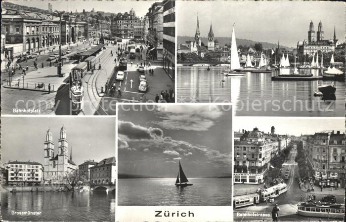 Strassenbahn Zuerich Bahnhofplatz Bahnhofstrasse Grossmuenster