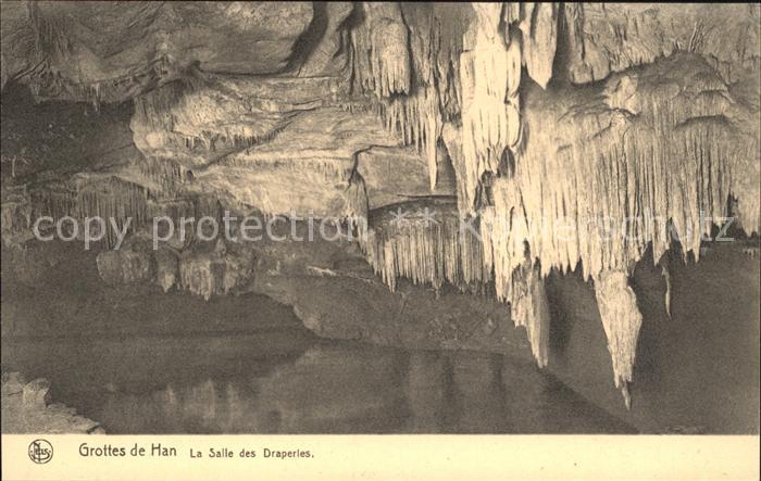 Hoehlen Caves Grottes Grottes de Han Salle des Draperies