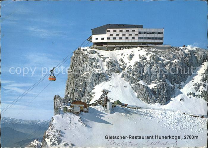 Seilbahn Dachstein-Suedwandbahn Bergstation Gletscher-Restaurant Hunerkogel