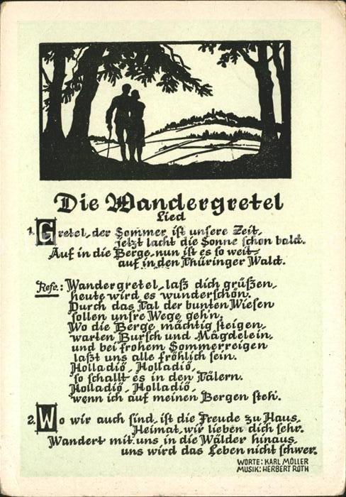 Liederkarte Die Wandergretel
