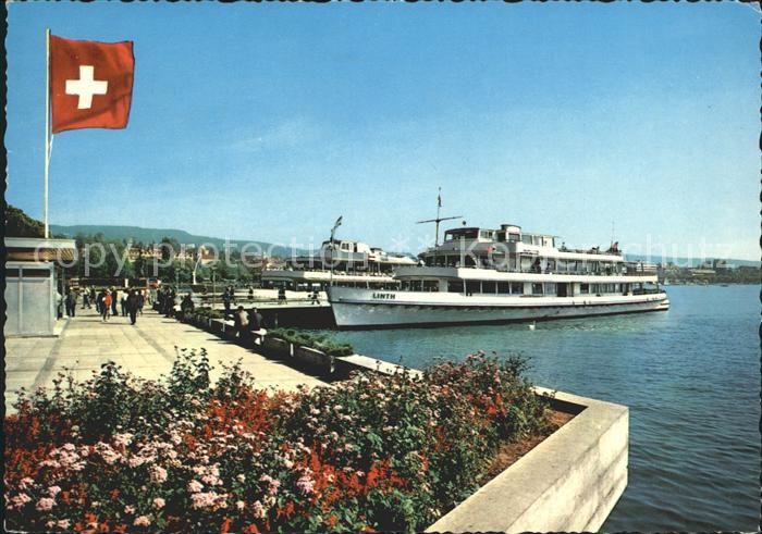 Motorschiffe Linth Zuerich Schifflaende Buerkliplatz