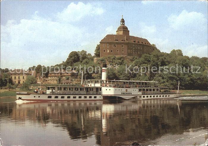 Dampfer Seitenrad Dresden Weisse Flotte