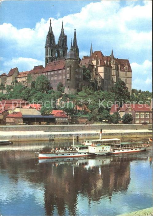 Dampfer Seitenrad Pirna Meissen Albrechtsburg Dom