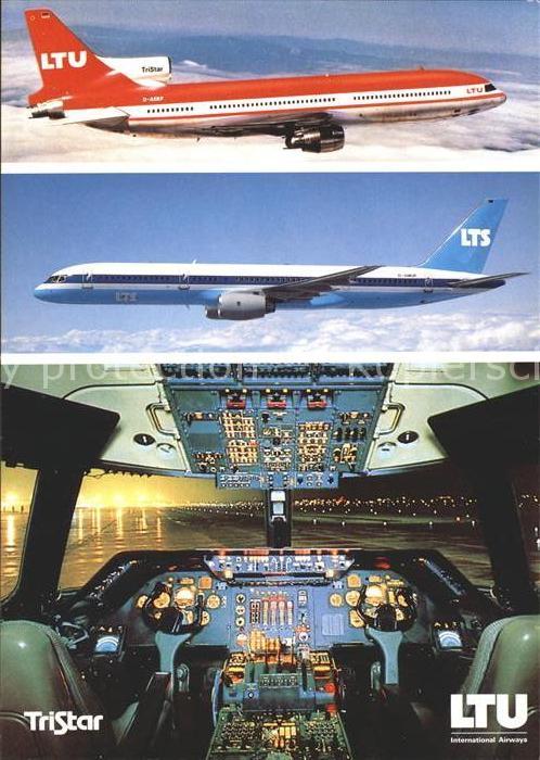 Flugzeuge Zivil LTU TriStar L-1011-1 LTS Boeing 757-200 Cockpit