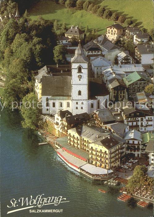 St Wolfgang Wolfgangsee Hotel Weisses Roessl Fliegeraufnahme