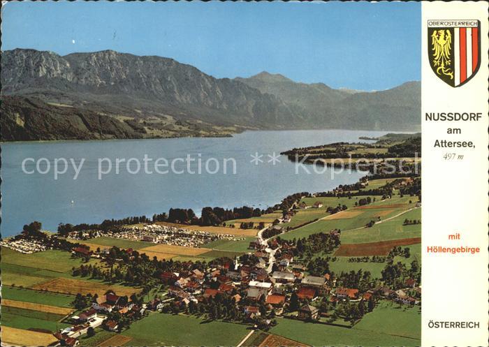 Nussdorf Attersee Hoellengebirge Fliegeraufnahme