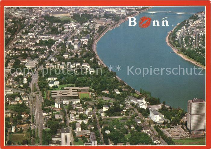 Bonn Rhein Regierungsviertel Fliegeraufnahme