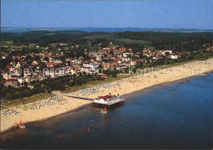 Ahlbeck Ostseebad Fliegeraufnahme Strand Anlegestelle