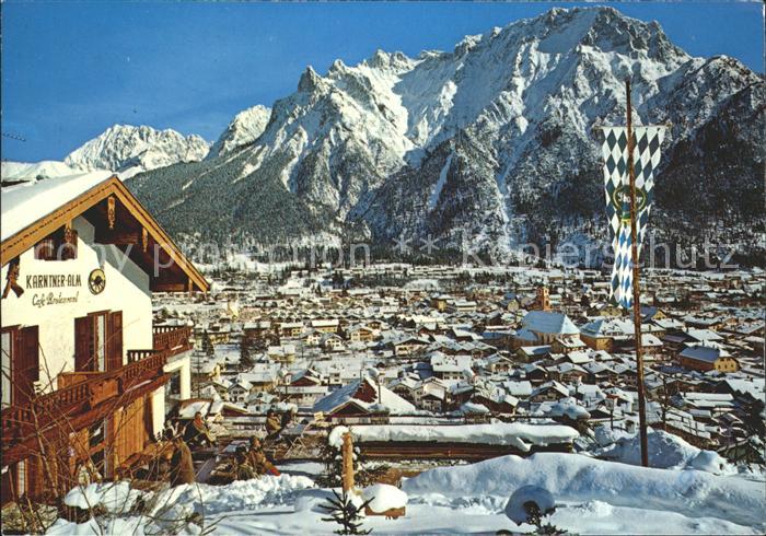 Mittenwald Bayern Karwendelgebirge Kaerntner Alm Cafe Restaurant