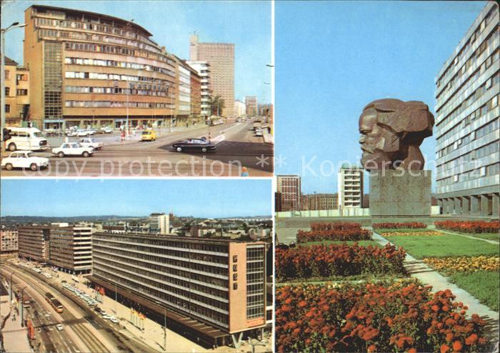 Karl-Marx-Stadt CHEMNITZ Karl Marx Allee Strasse Nationen Monument