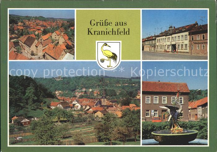 Kranichfeld Kirchturm Erholungsheim Meininger Hof Oberschloss Kranichbrunnen