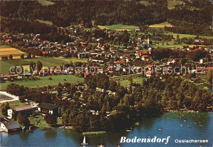 Bodensdorf Steindorf mit Camping Glaser Fliegeraufnahme