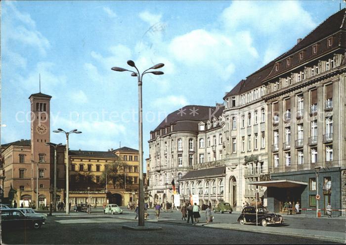 ERFURT CITY Bahnhofsplatz mit Interhotel Erfurter Hof