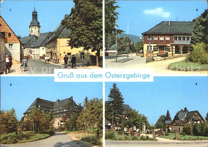 Erzgebirge Region Geising Hauptstr Kipsdorf Bahnhof Altenberg Sanatorium Raupenn