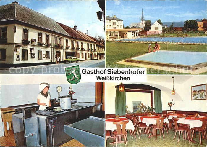 Weisskirchen Steiermark Gasthof Fleischhauerei Schwimmbad Gastraum Kueche