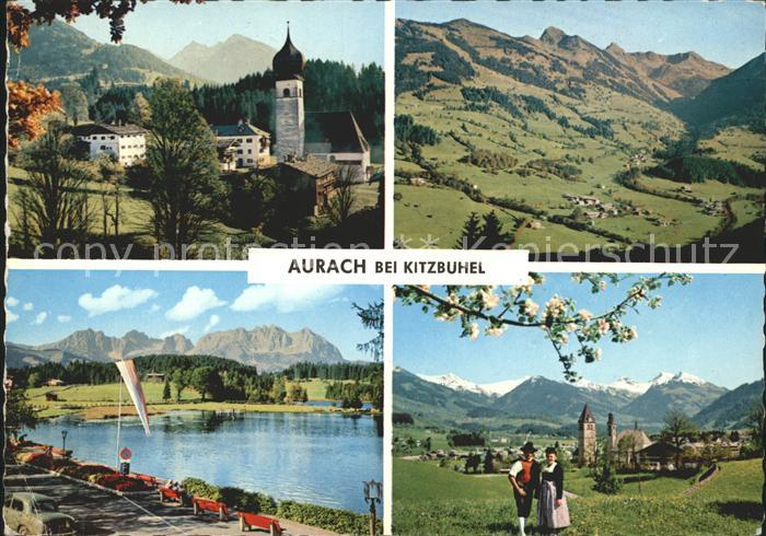 Aurach Kitzbuehel Kirche Panorama Schwarzsee mit Wildem Kaiser Kitzbuehel