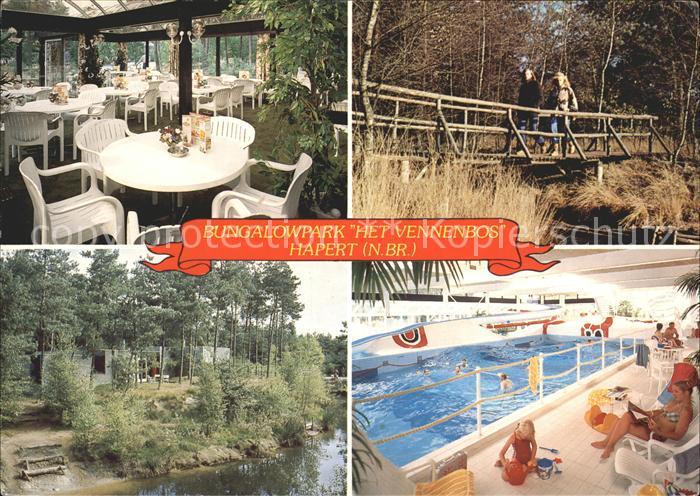 Hapert Bungalowpark Het Vennenbos Restauration Holzbruecke Swimmingpool