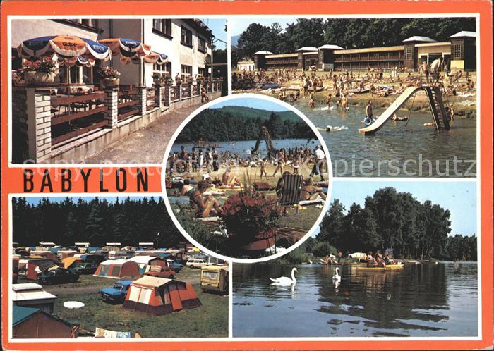 Babylon Babilon okres Domazlice Schwimmbad Weiher
