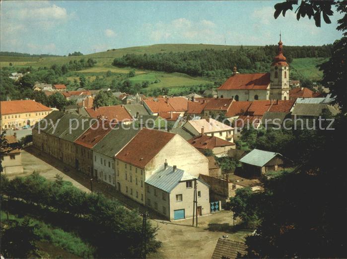 Jihlava Iglau Brtnice Celkovy pohled na stred obce