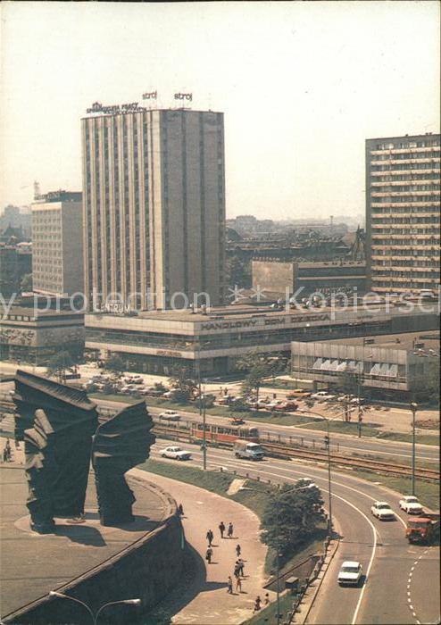 Katowice Fragment Srodmiescia na pierwszym planie