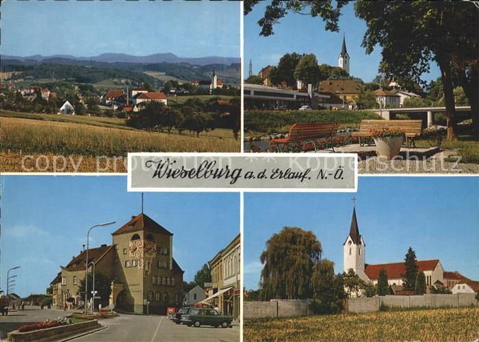 Wieselburg Panorama Park Kirche Strasenpartie
