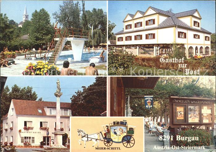 Burgau Steiermark Gasthof Zur Post Schwimmbad Gasthof Meier Meier Schittl