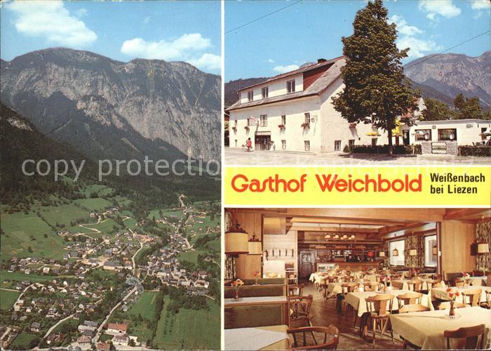 Weissenbach Liezen Fliegeraufnahme Gasthof Weichbold Gastraum