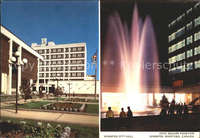 Winnipeg City Hall Civic Square Fountain