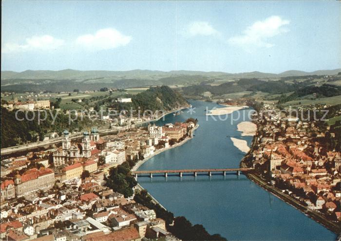 PAssAU Bayern an der Donau Fliegeraufnahme