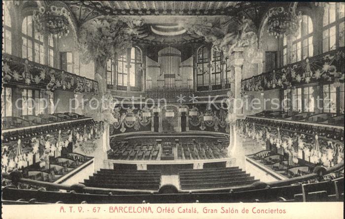 Barcelona Cataluna Orfeo Catala Gran Salon Conciertos