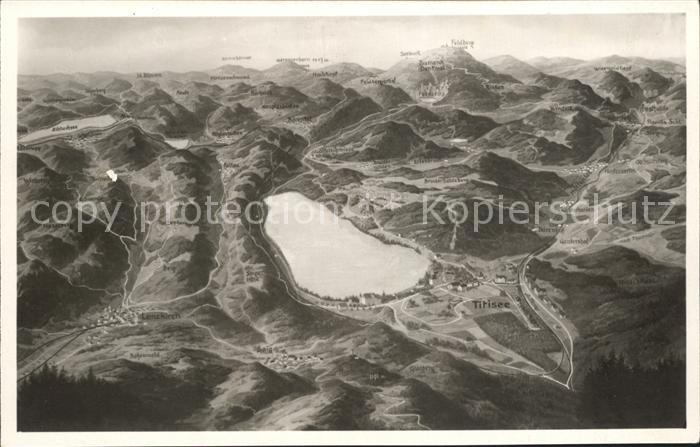 Baerental Feldberg Panoramakarte Titisee Lenzkirch St Blasien