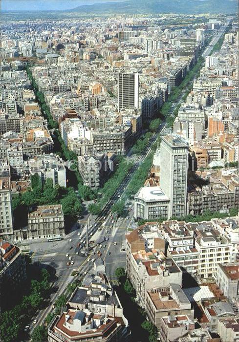 Barcelona Cataluna Plaza Victoria cruce de la Diagonal P de Gracia