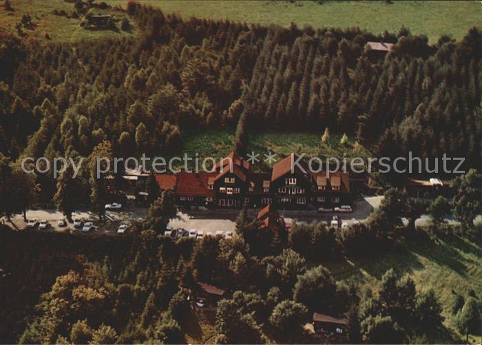 Bischofsheim Rhoen Rhoenhaeuschen Berggasthof Pension Fliegeraufnahme