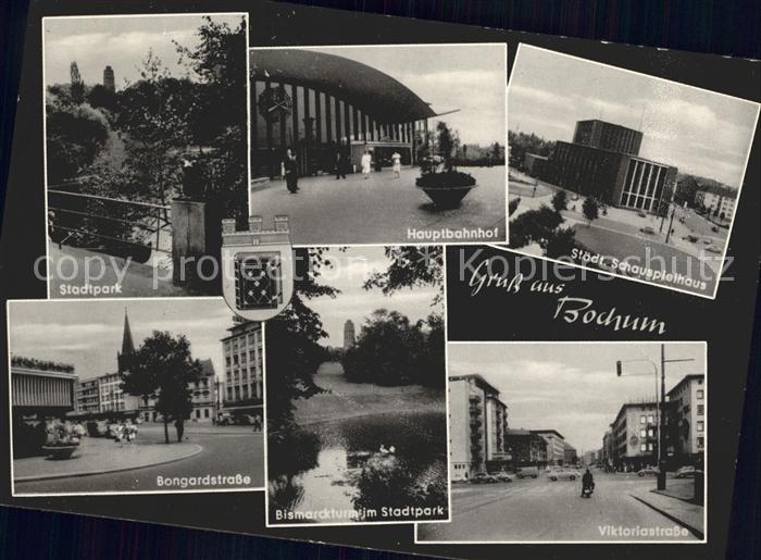 BOCHUM  CITY Stadtpark Hauptbahnhof Staedt Schauspielhaus Viktoriastrasse