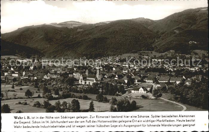 Wehr Panorama Geschichte Franckh Chronik Karte