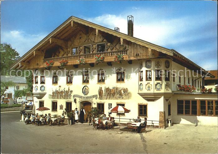Bernau Chiemsee Gasthof zum Alten Wirt Fassadenmalerei Luftkurort