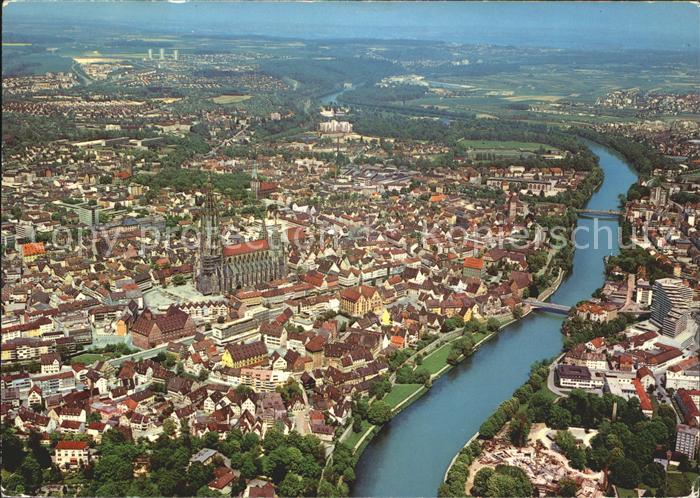 Ulm Donau Muenster Fliegeraufnahme