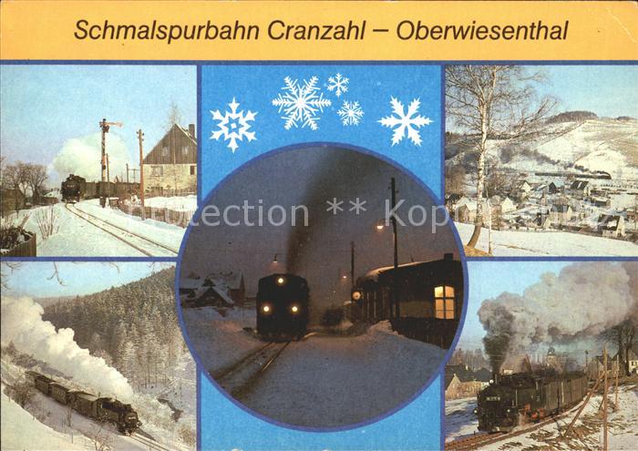 Oberwiesenthal Erzgebirge Schmalspurbahn Cranzahl Dampflokomotive Winterpanorama