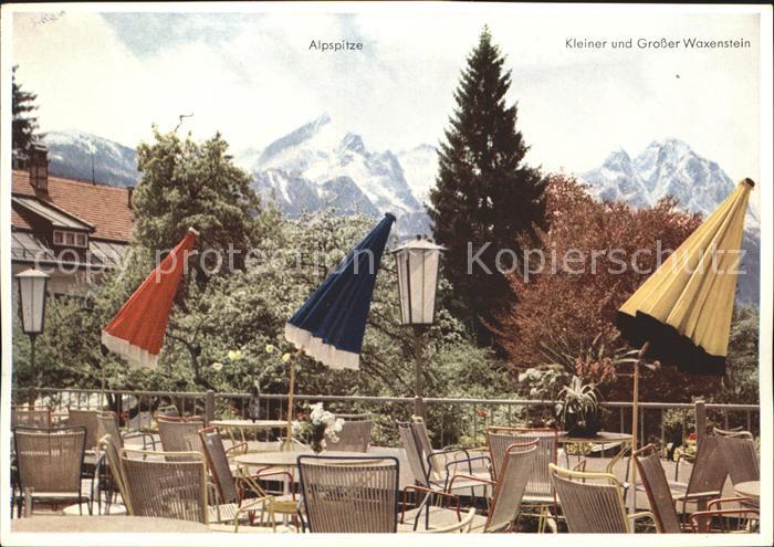 GARMISCH-PARTENKIRCHEN Bayern Conditorei Terrassencafe Alpspitze Waxenstein Wett