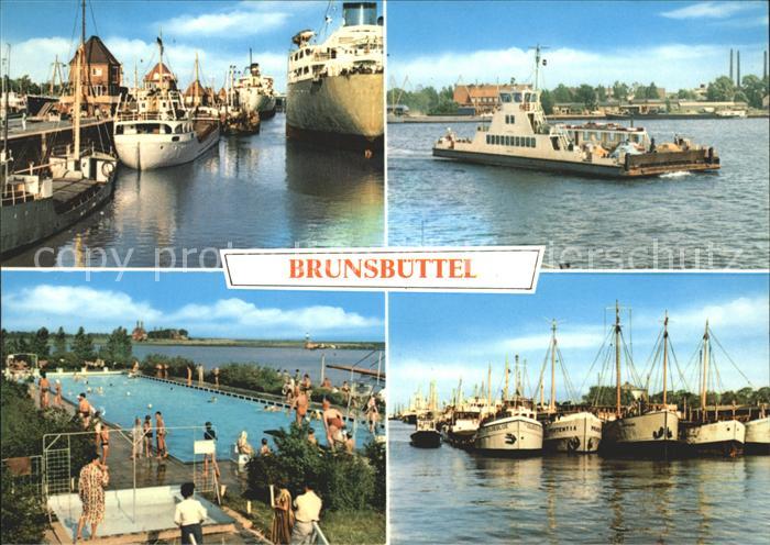 Brunsbuettel Hafen Dampfer Schiffe Schwimmbad