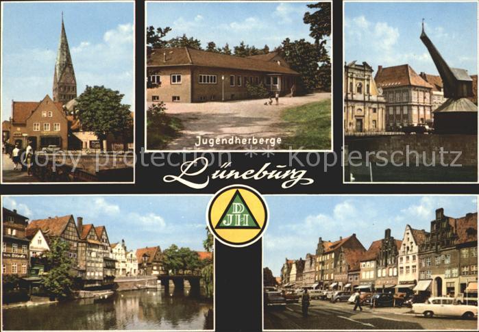 LueNEBURG  CITY Jugendherberge Kirche Partie am Fluss Strassenpartie