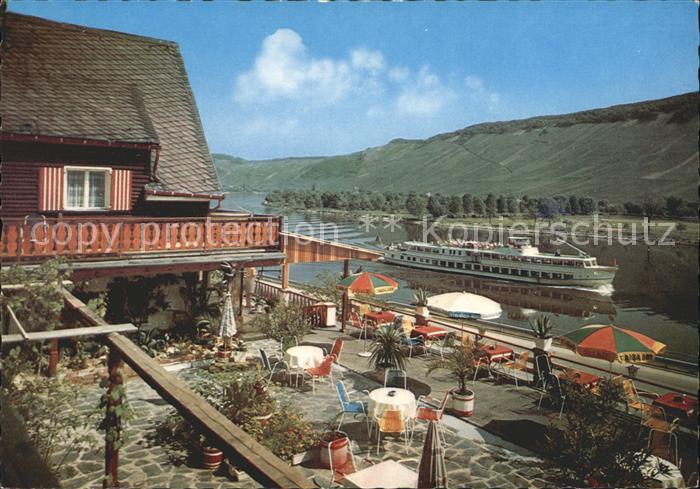 Traben-Trarbach Hotel Haus Gonzlay Terrasse Mosel Dampfer