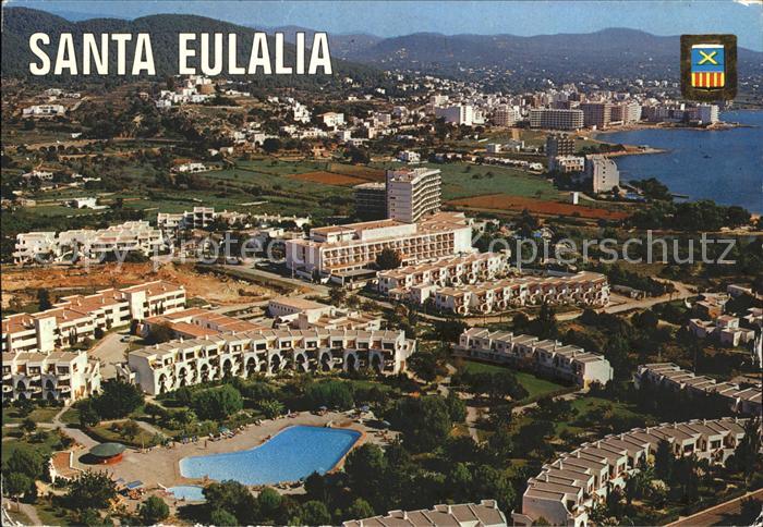 Santa Eulalia del Rio Siesta Hotelanlagen Fliegeraufnahme