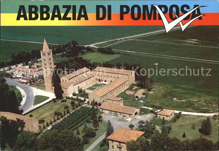 Codigoro Abbazia di Pomposa Abtei Fliegeraufnahme