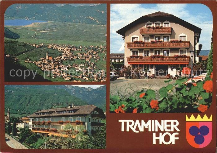 Tramin Weinstrasse Hotel Restaurant Traminer Hof Fliegeraufnahme