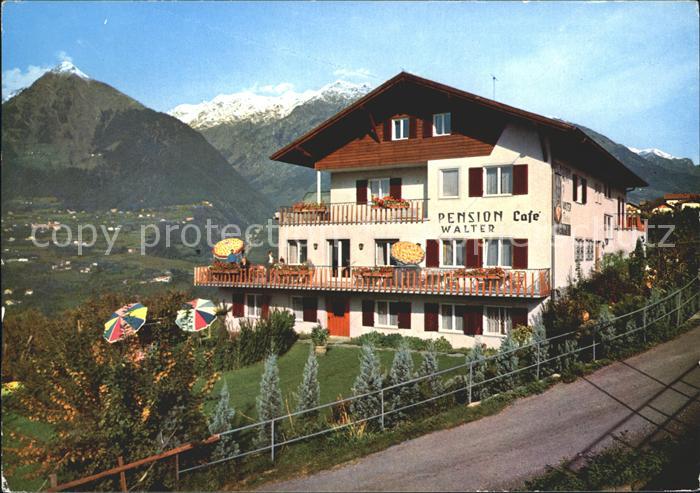 Schenna Meran Pension Cafe Walter Alpenpanorama