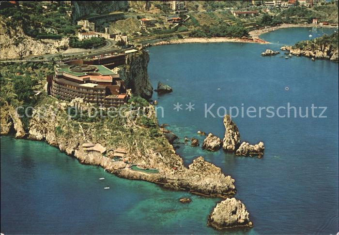 Taormina Sizilien Capo Taormina veduta aerea Kueste