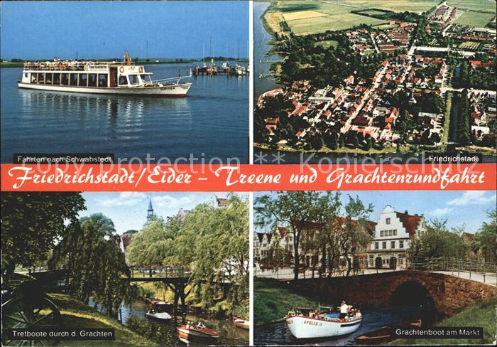 Friedrichstadt Eider Treene und Grachtenrundfahrt Boot Tretboot Ausflugsschiff