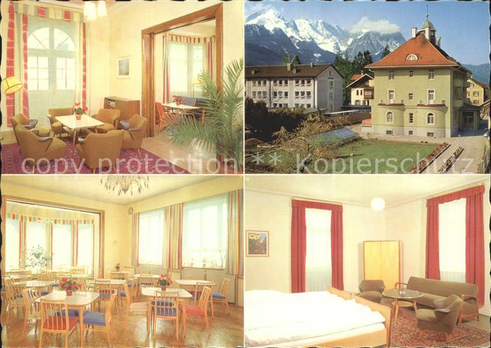 GARMISCH-PARTENKIRCHEN Bayern Bundesbahn Erholungsheim Haus Gartenheim Alpenblic